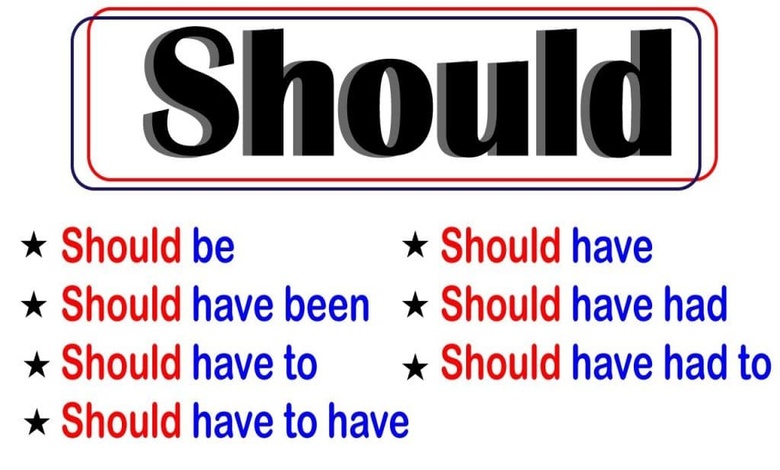 جمل بالانجليزي فيها should