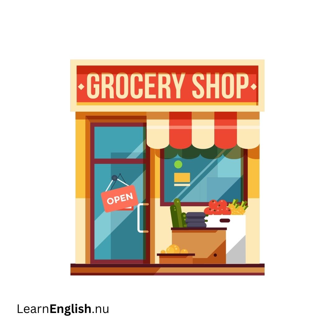 The grocery store is open البقالة مفتوحة