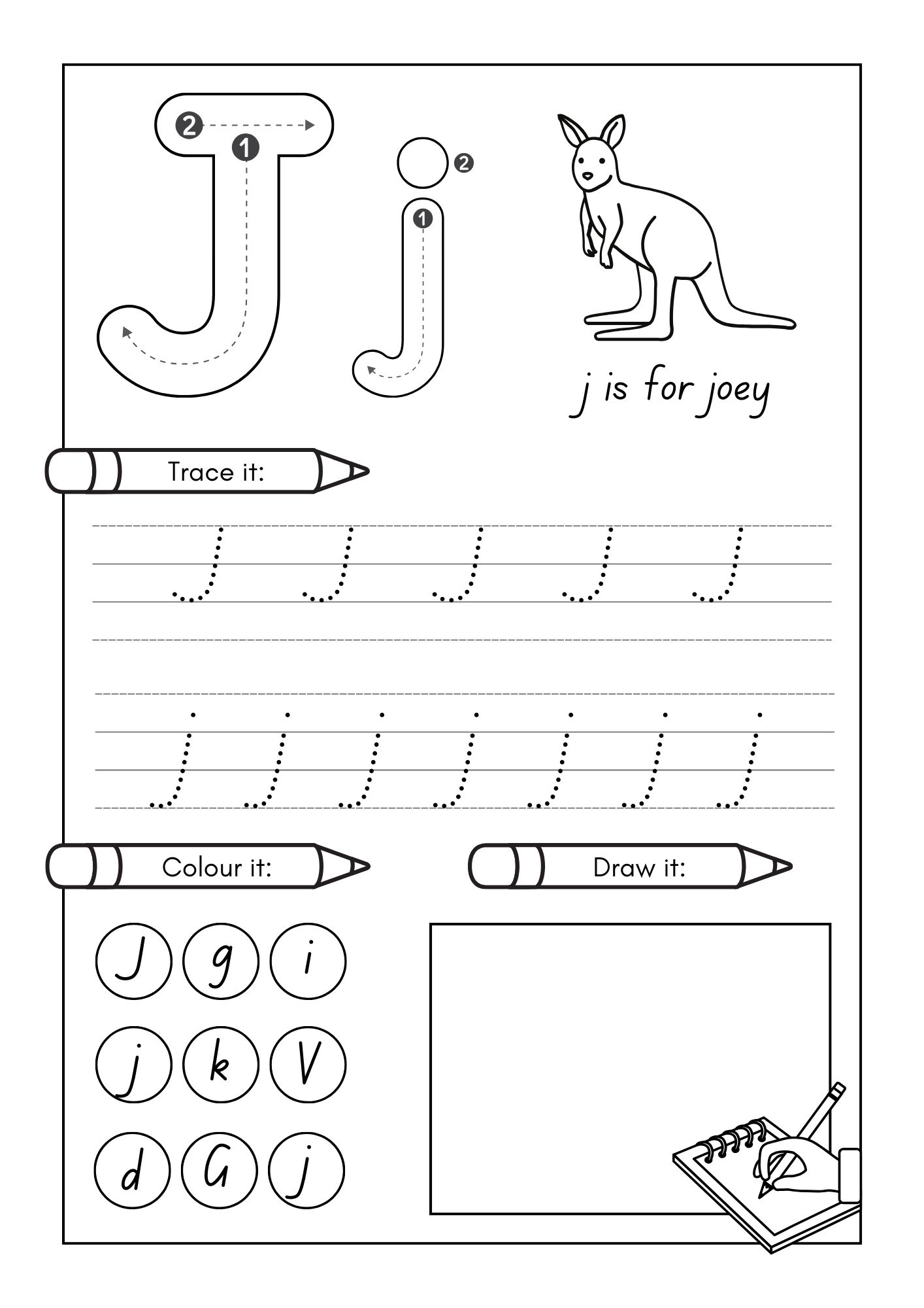 english alphabet worksheet
