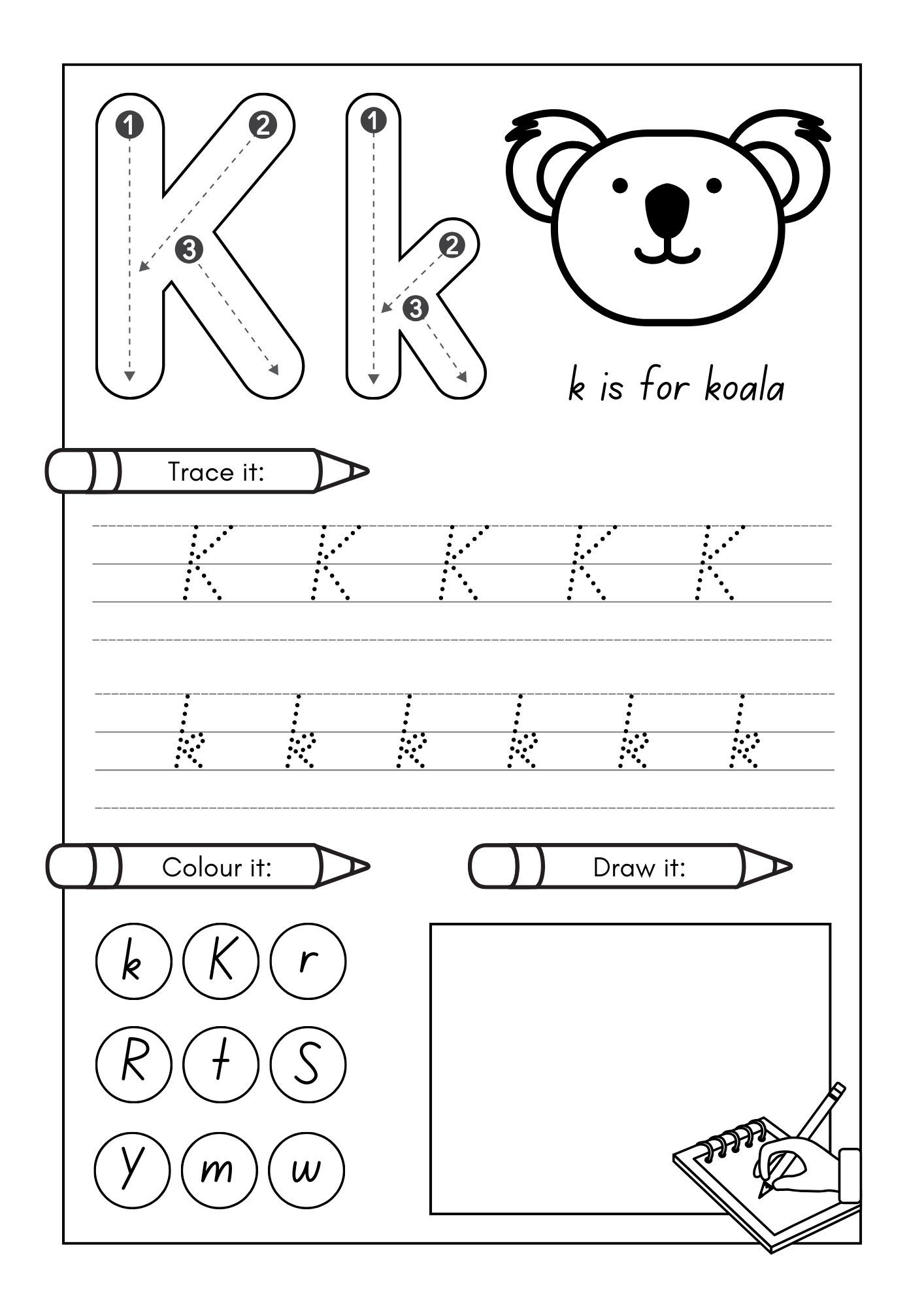 english alphabet worksheet