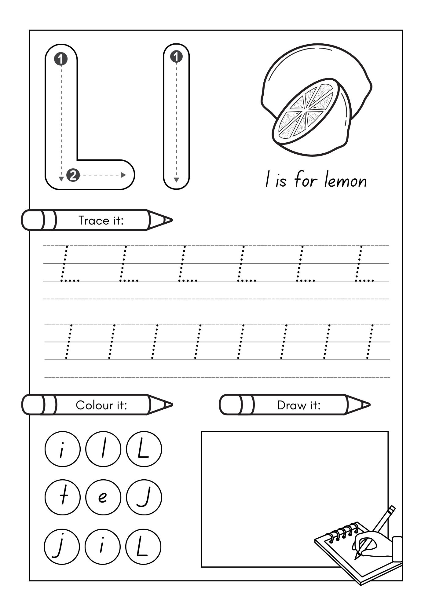 english alphabet worksheet