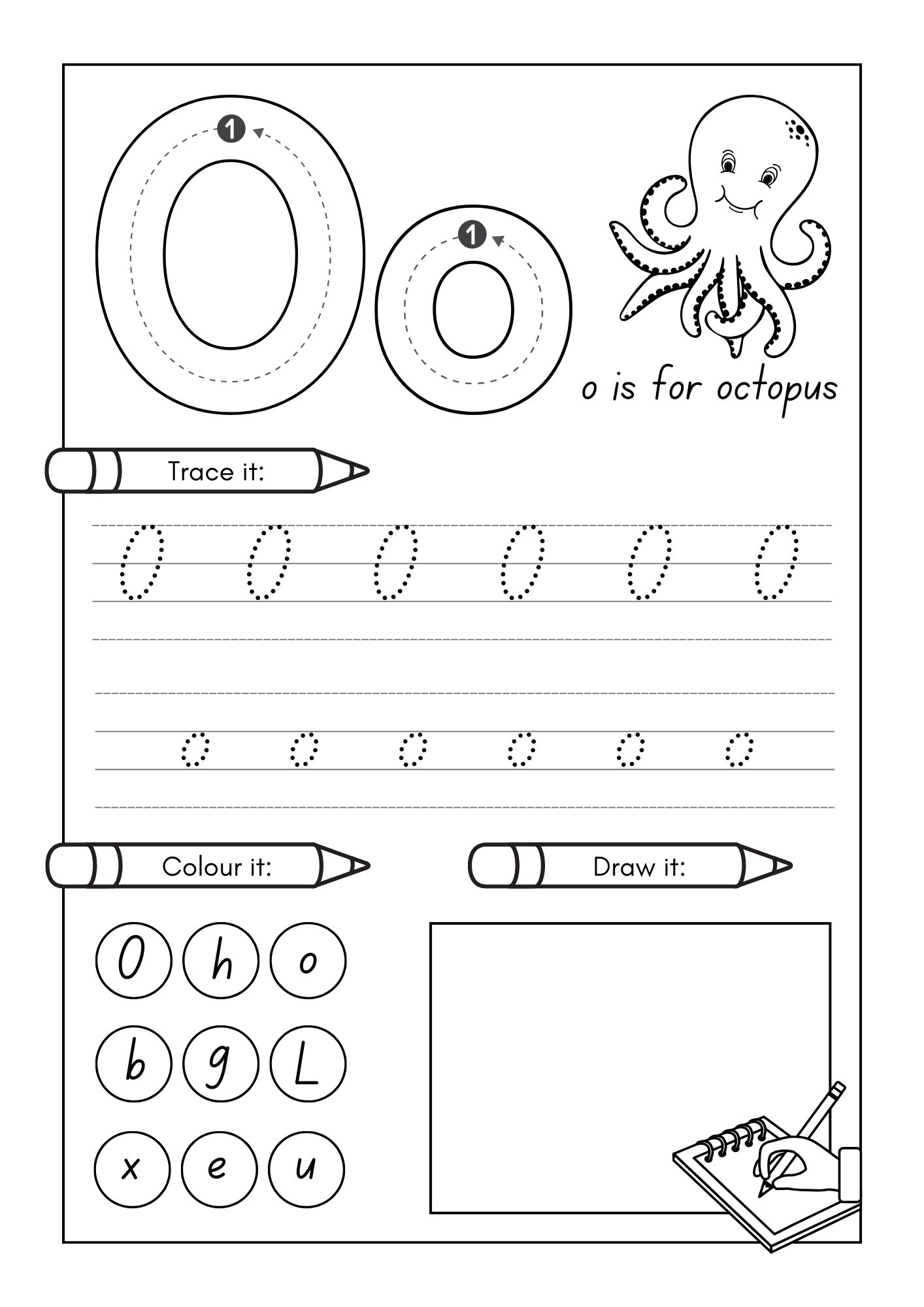 english alphabet worksheet