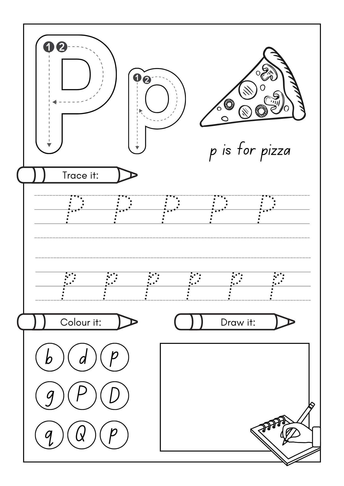 english alphabet worksheet
