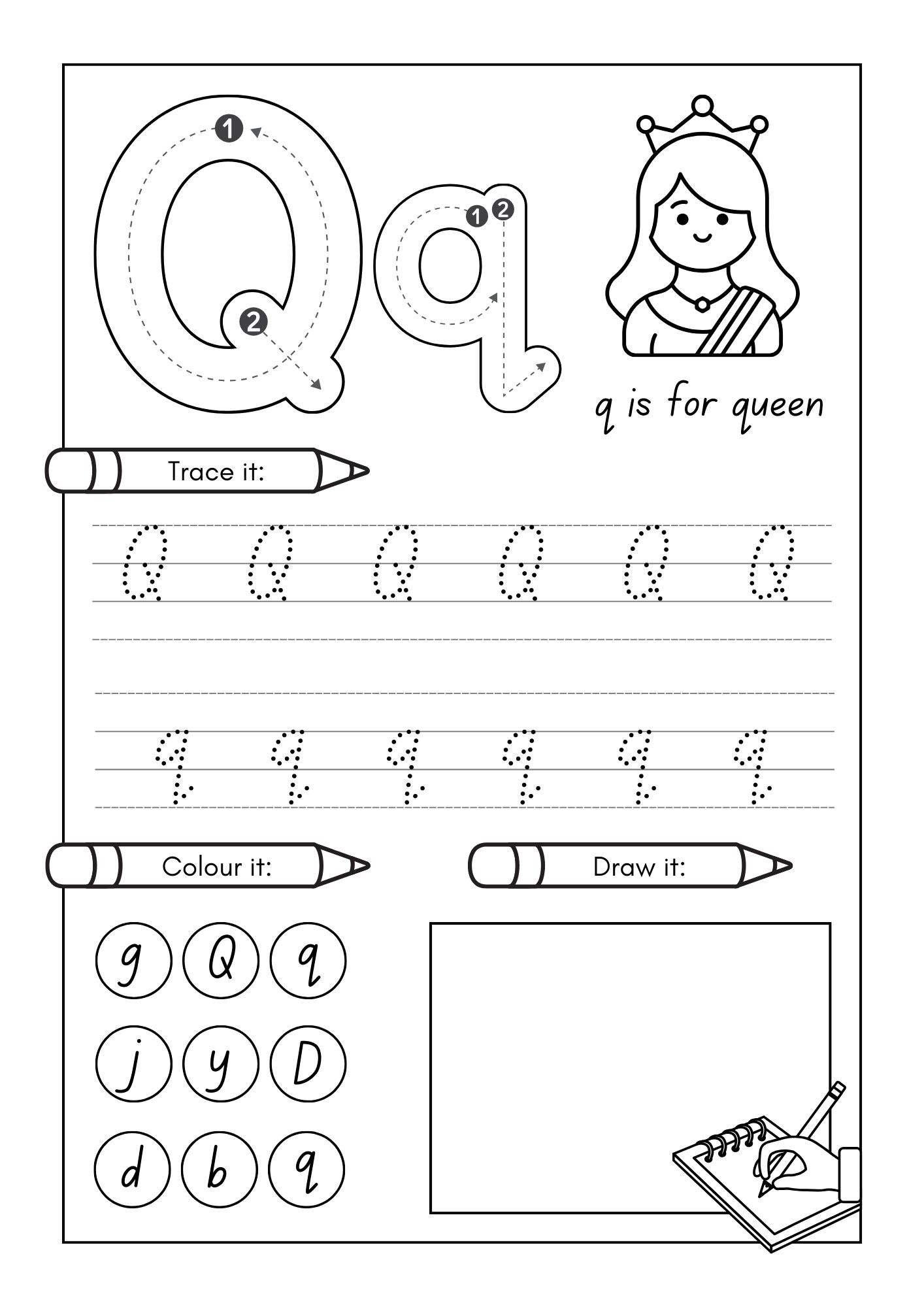 english alphabet worksheet