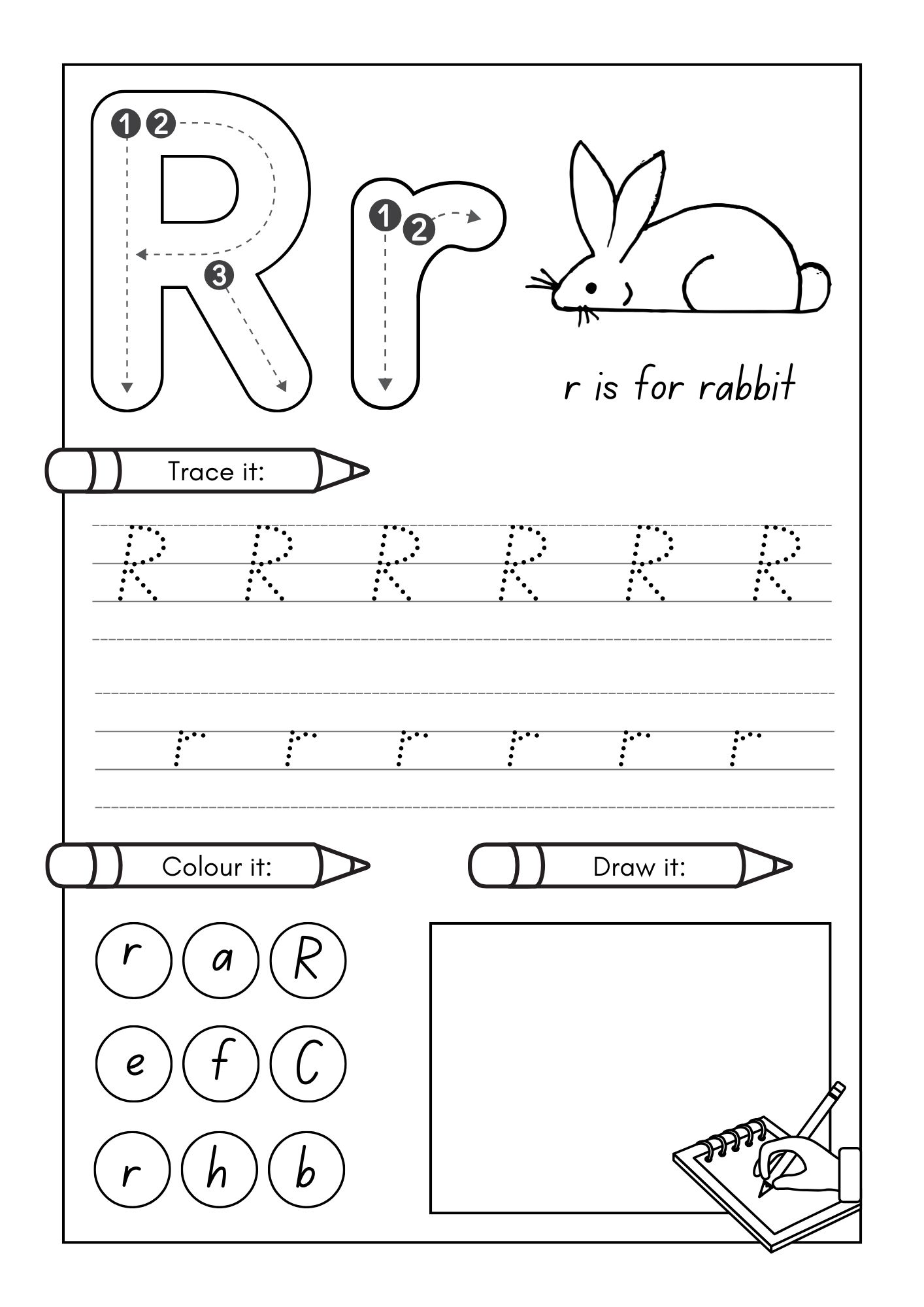 english alphabet worksheet