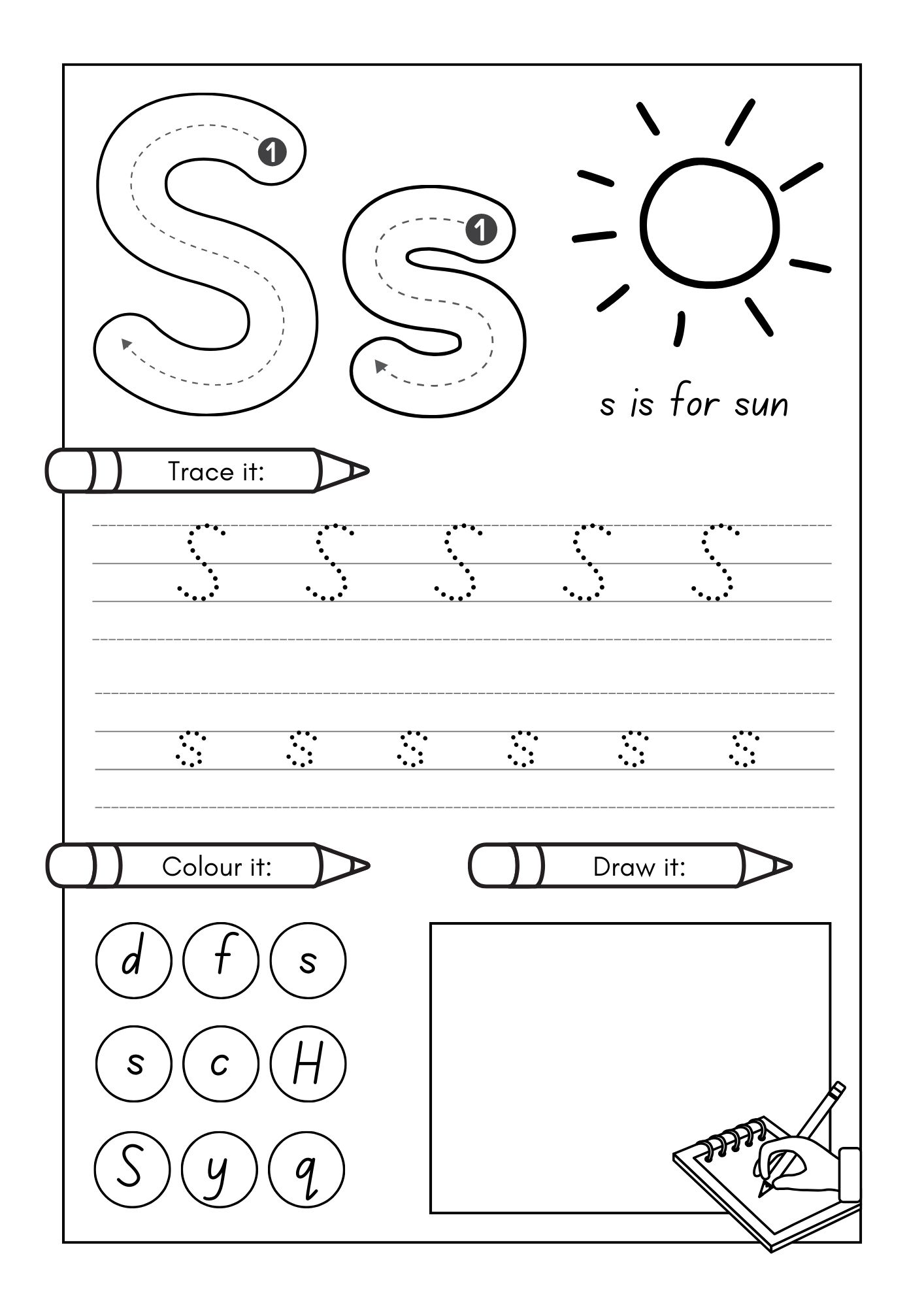 english alphabet worksheet