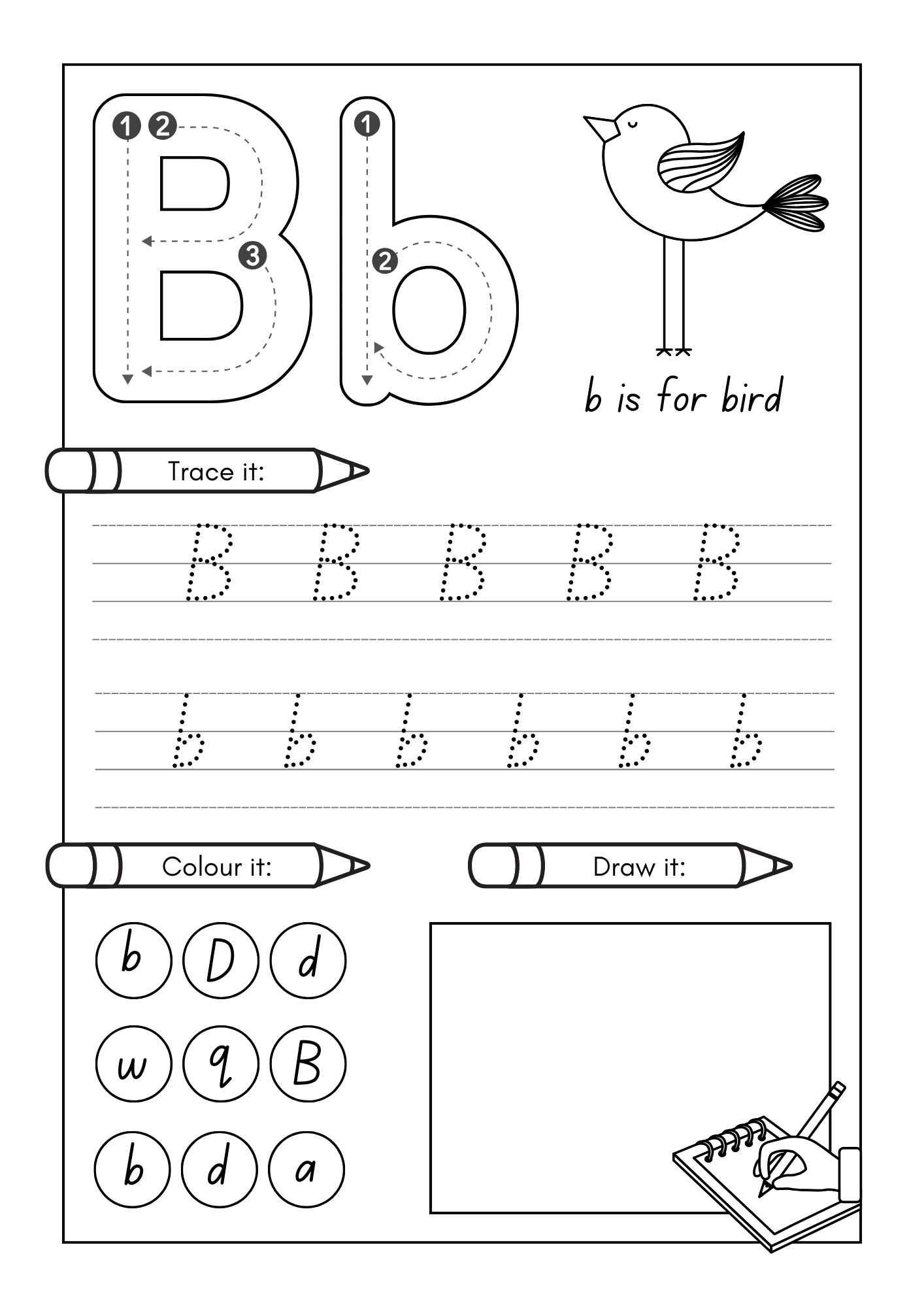 english alphabet worksheet