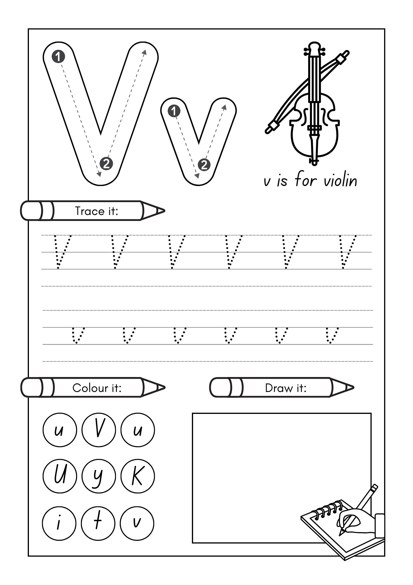 english alphabet worksheet