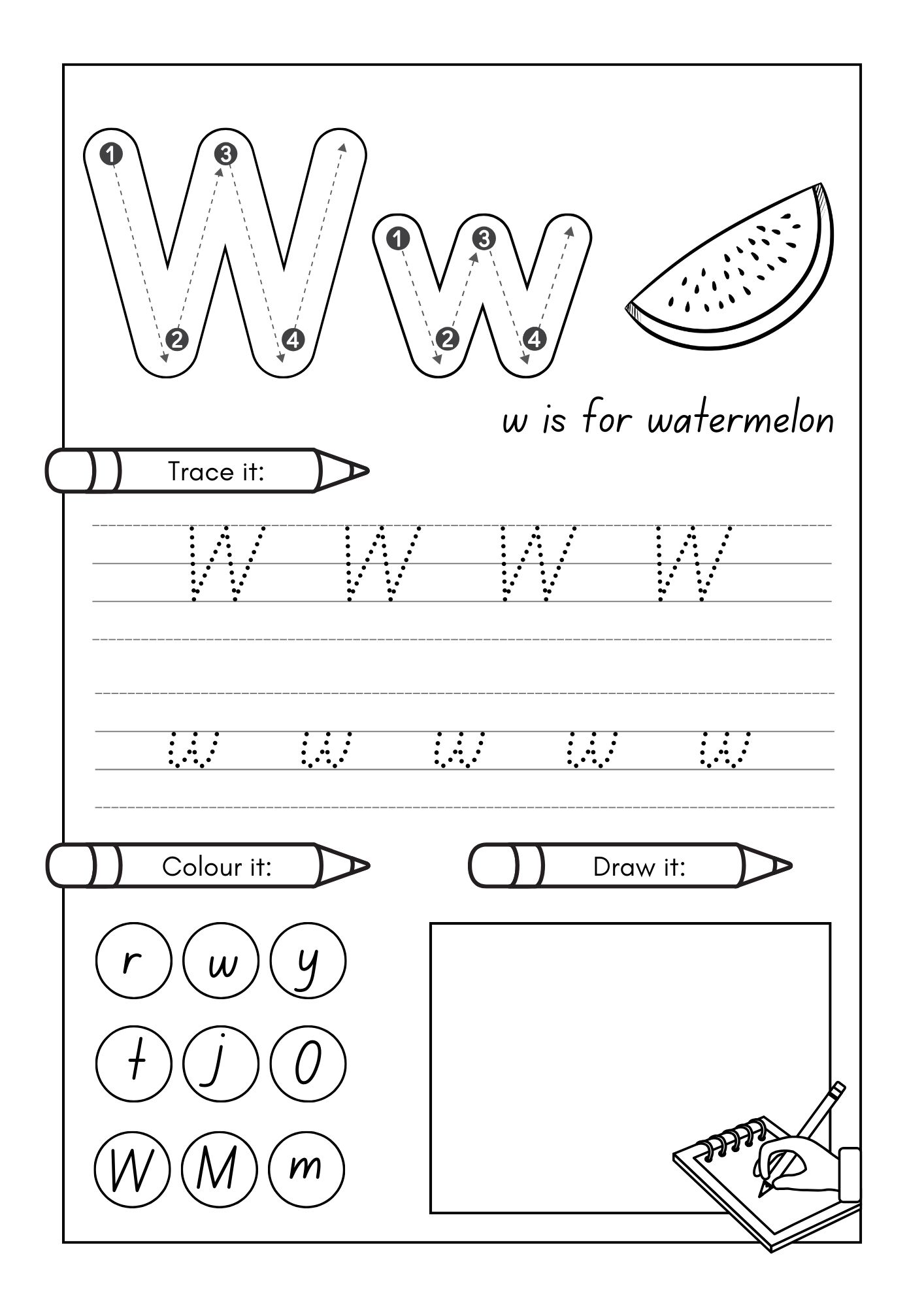 english alphabet worksheet