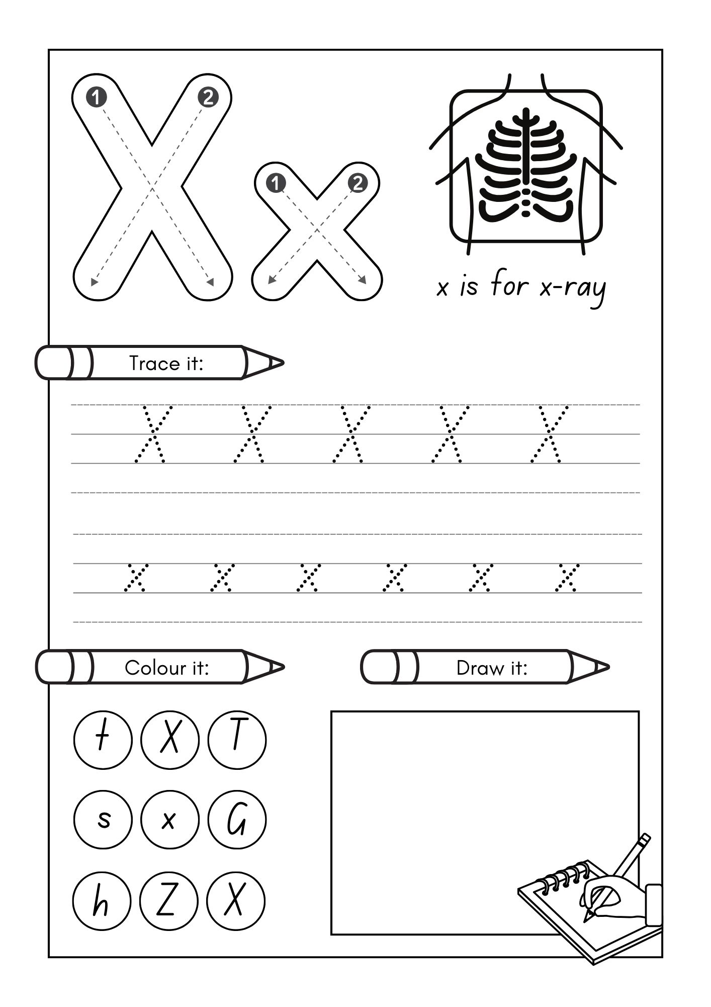 english alphabet worksheet
