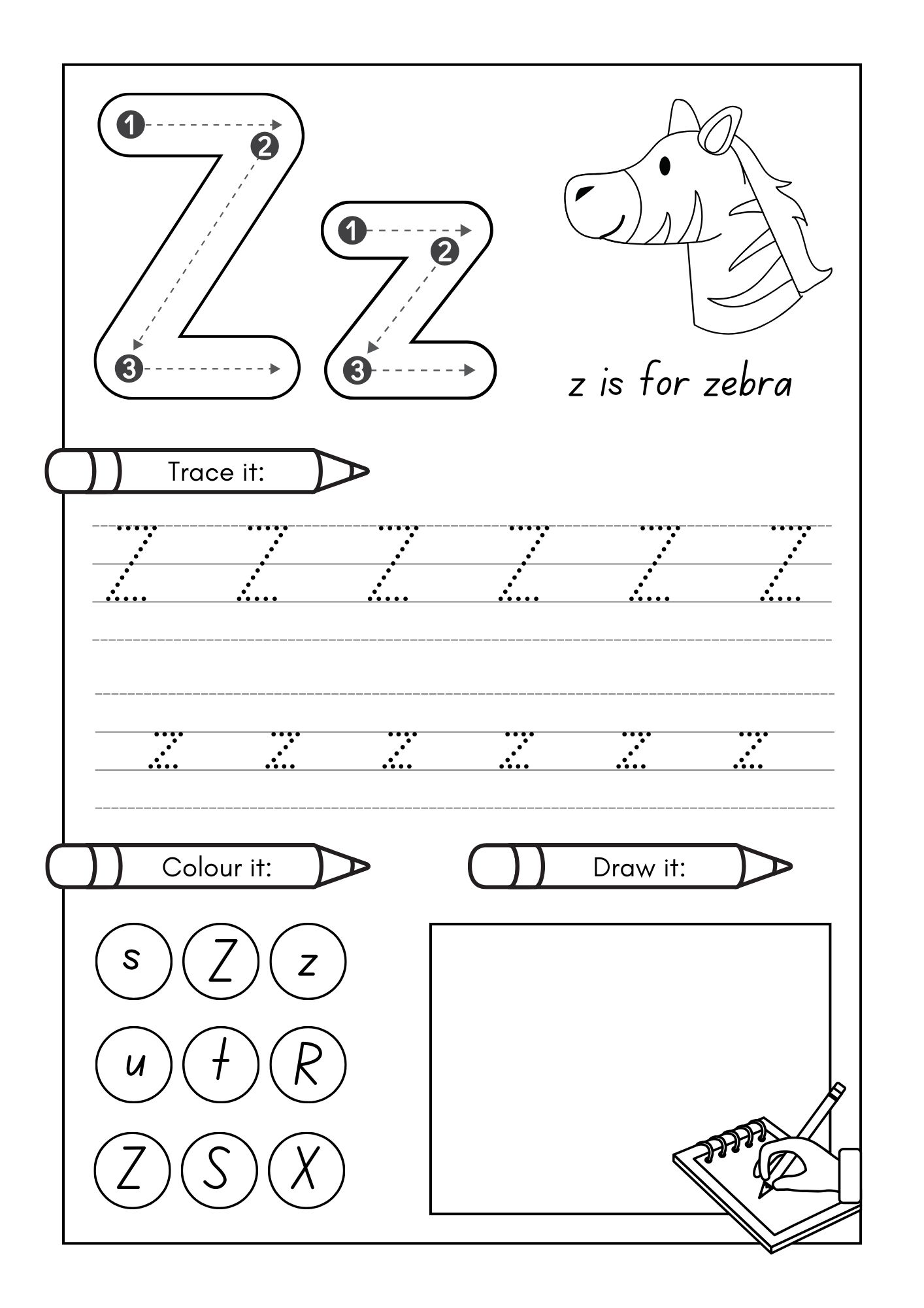 english alphabet worksheet