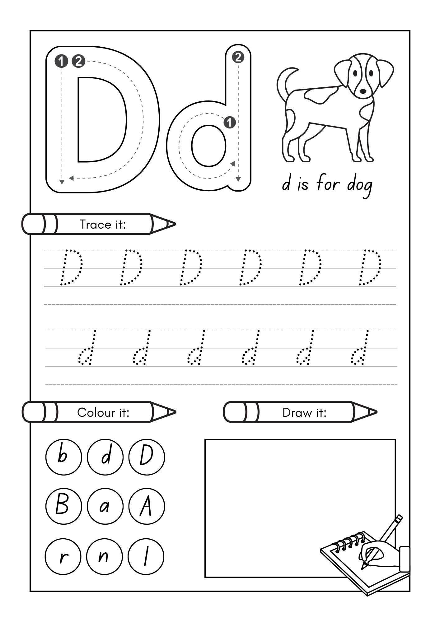 english alphabet worksheet