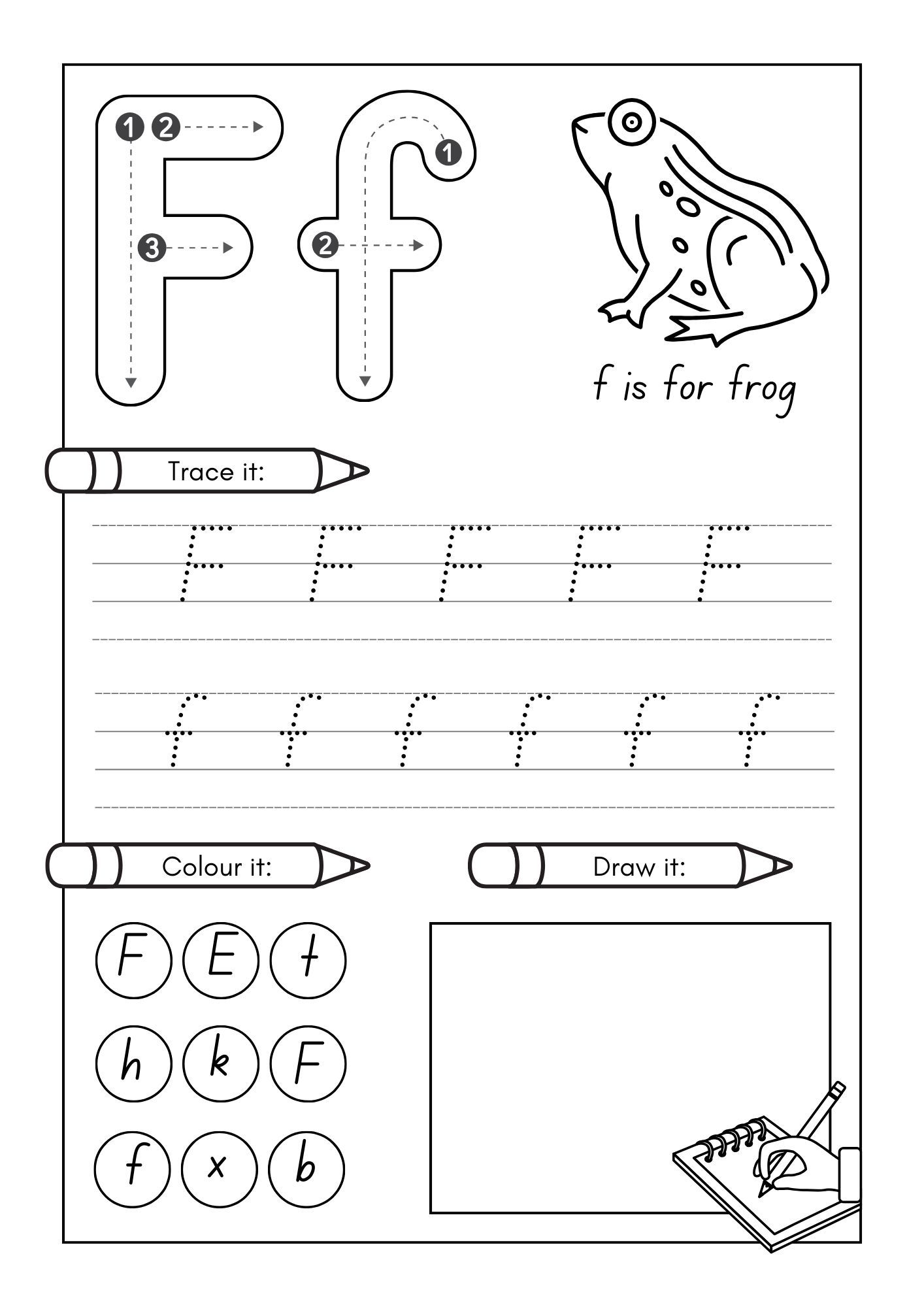 english alphabet worksheet
