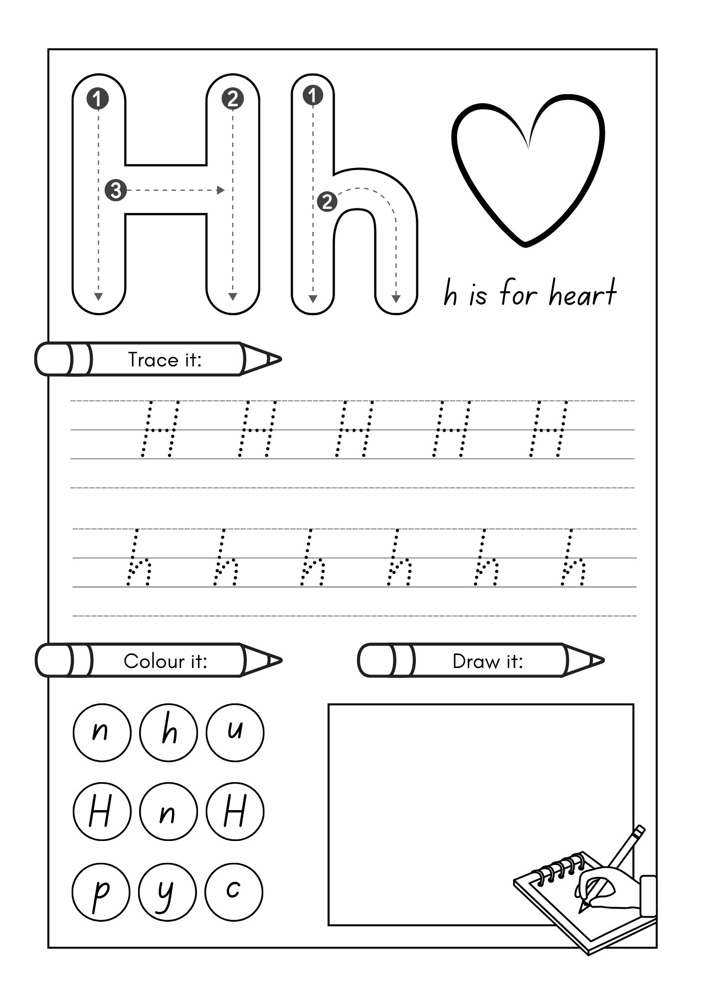 english alphabet worksheet