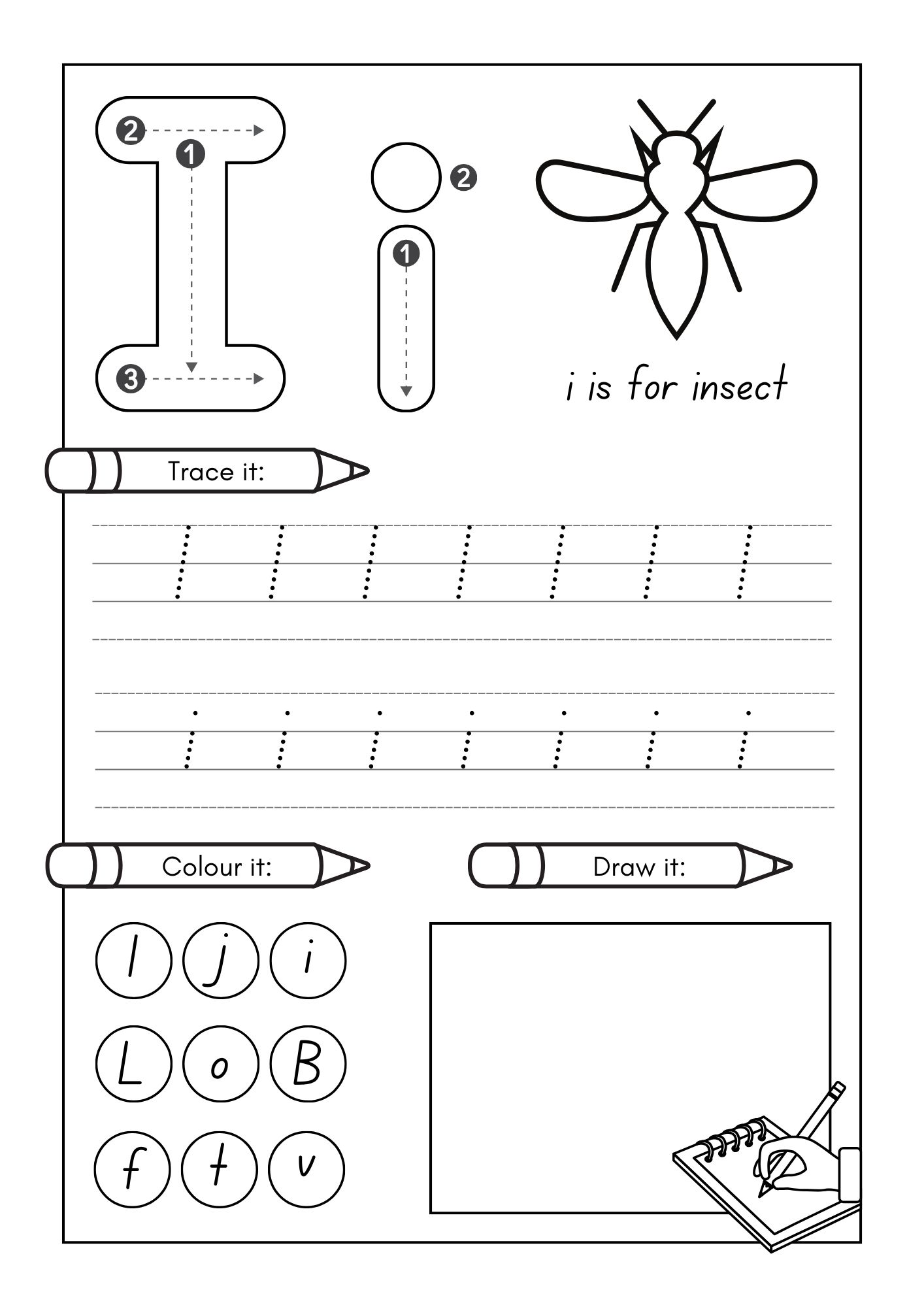 english alphabet worksheet