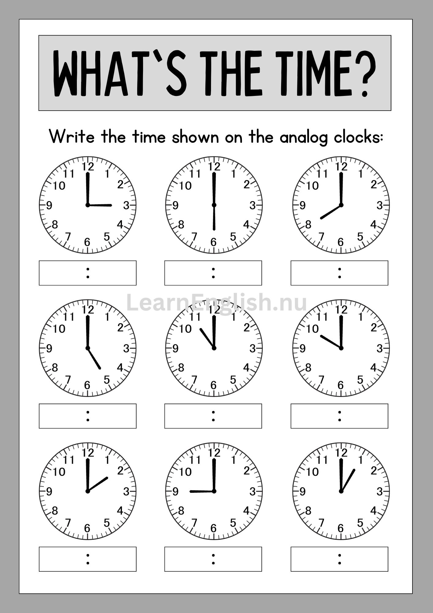 السؤال عن الساعة بالانجليزي بالصوت