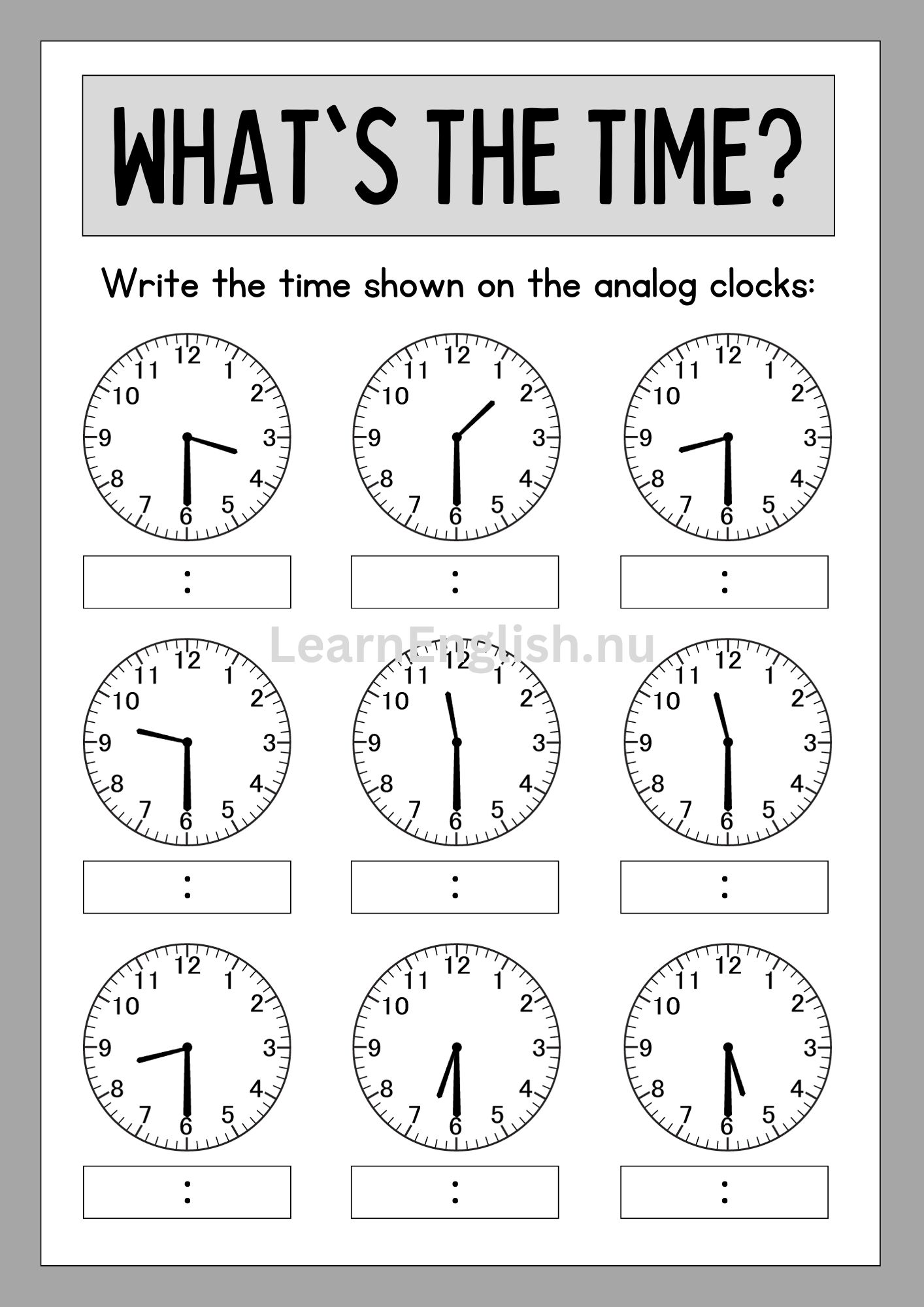 السؤال عن الساعة بالانجليزي بالصوت