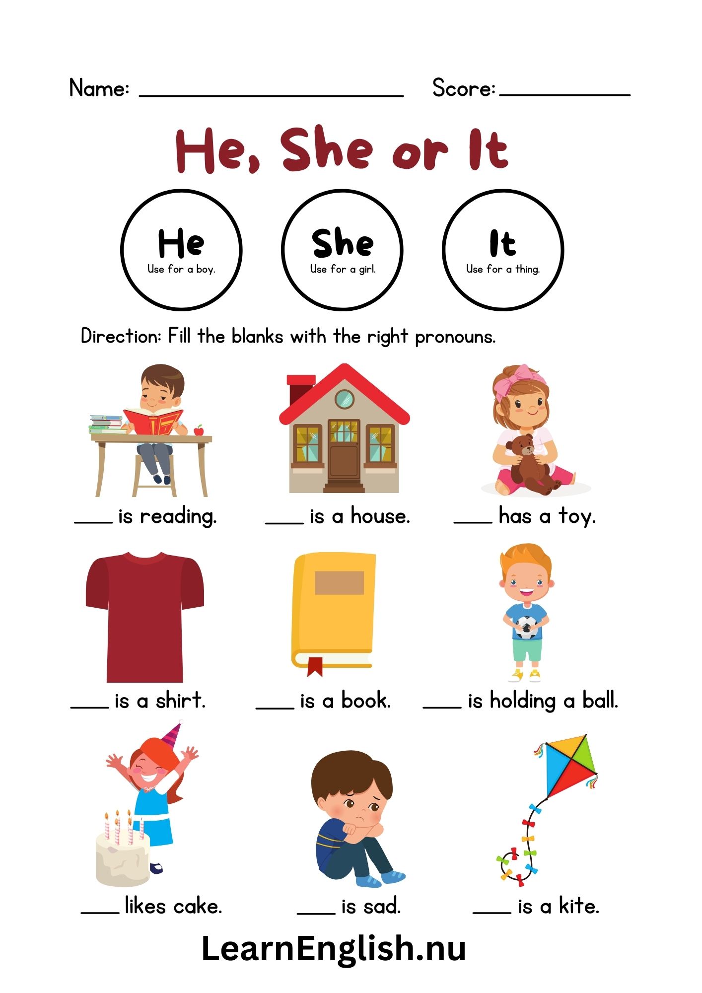 الضمائر الانجليزية للمبتدئين