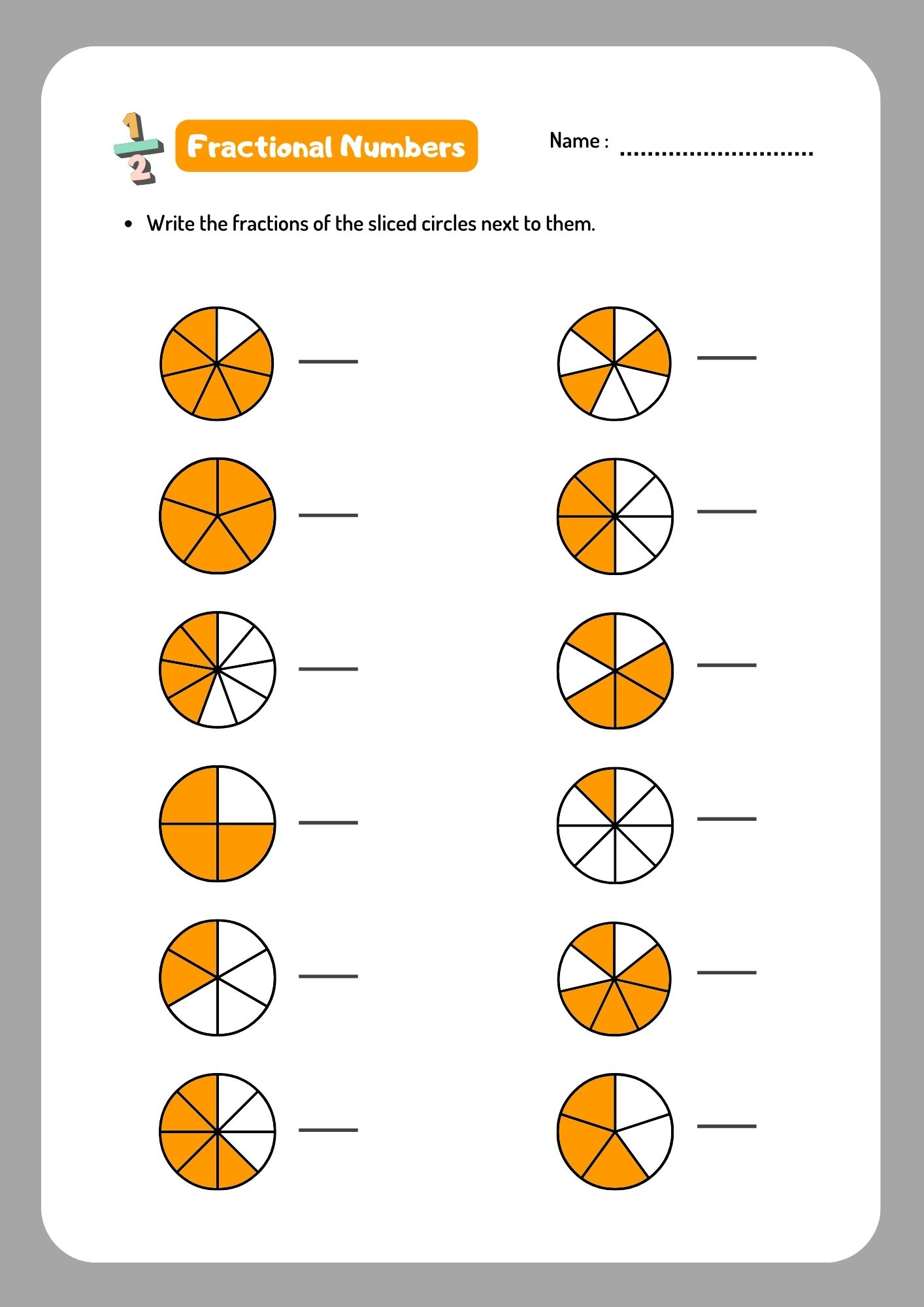 الكسور بالانجليزي منهج السعودية