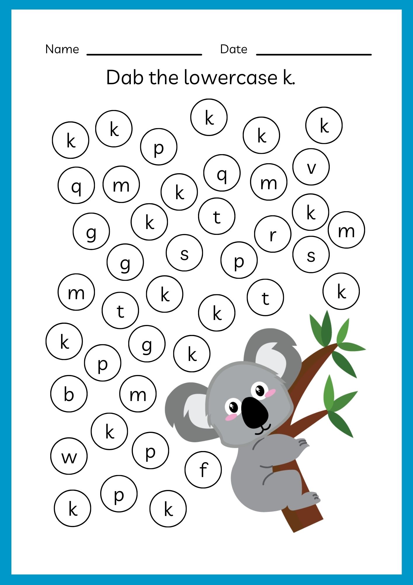 تدريبات على الحروف الانجليزية