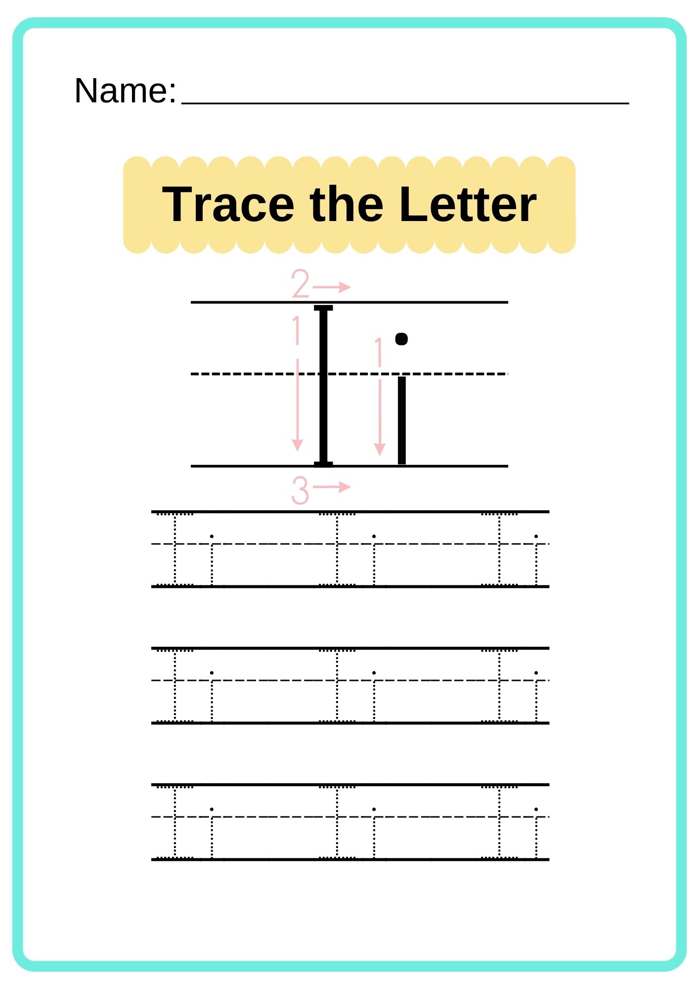 english alphabet tracing worksheet