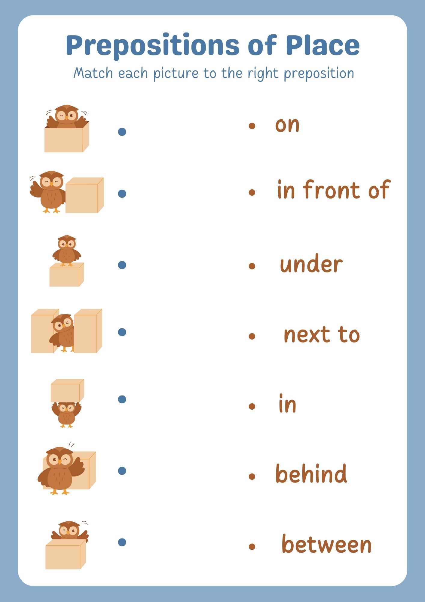 حروف الجر بالانجليزي بالصور والصوت