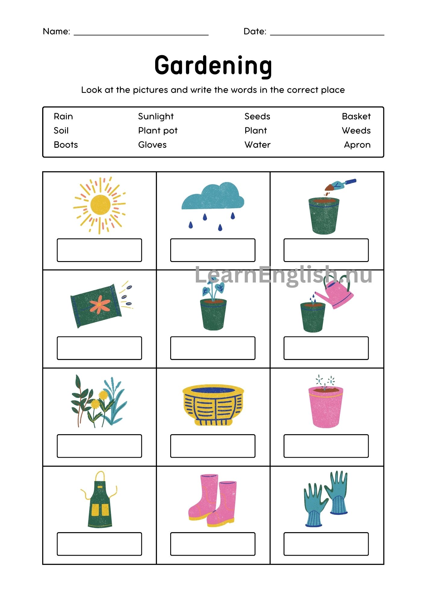 مفردات الحديقة بالانجليزي بالصور والصوت