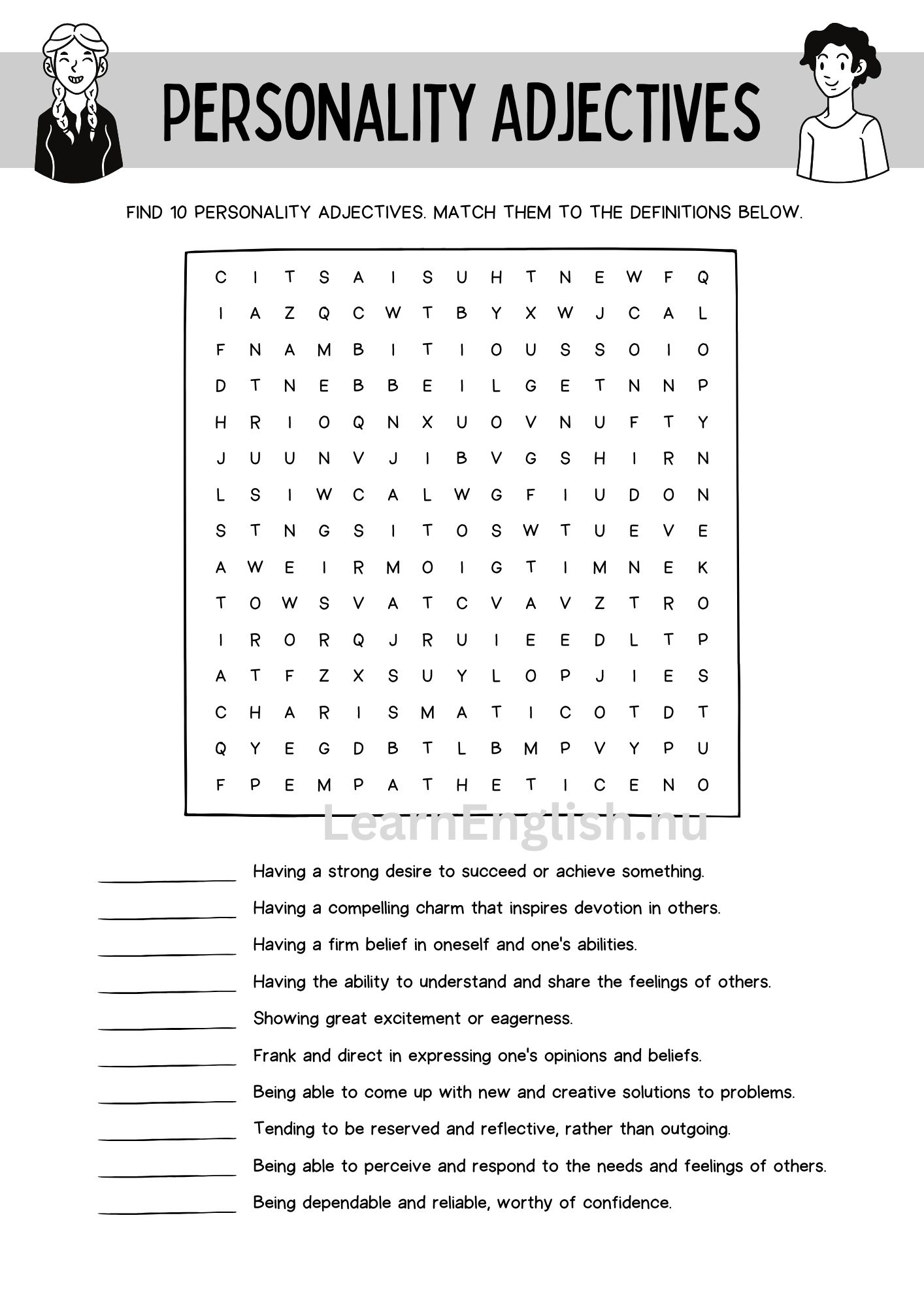 وصف المظهر الخارجي بالانجليزي بالصور والصوت
