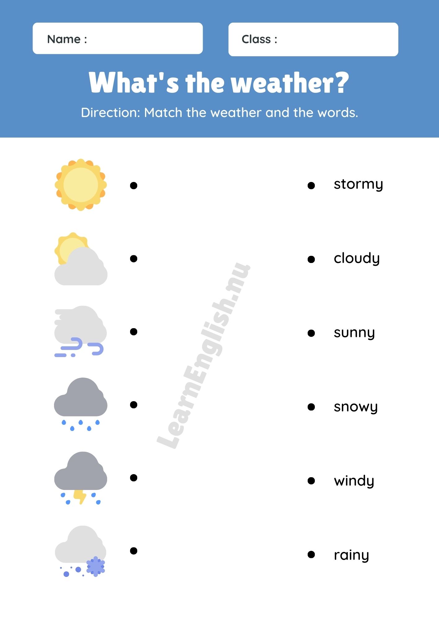 حالة الطقس بالانجليزي