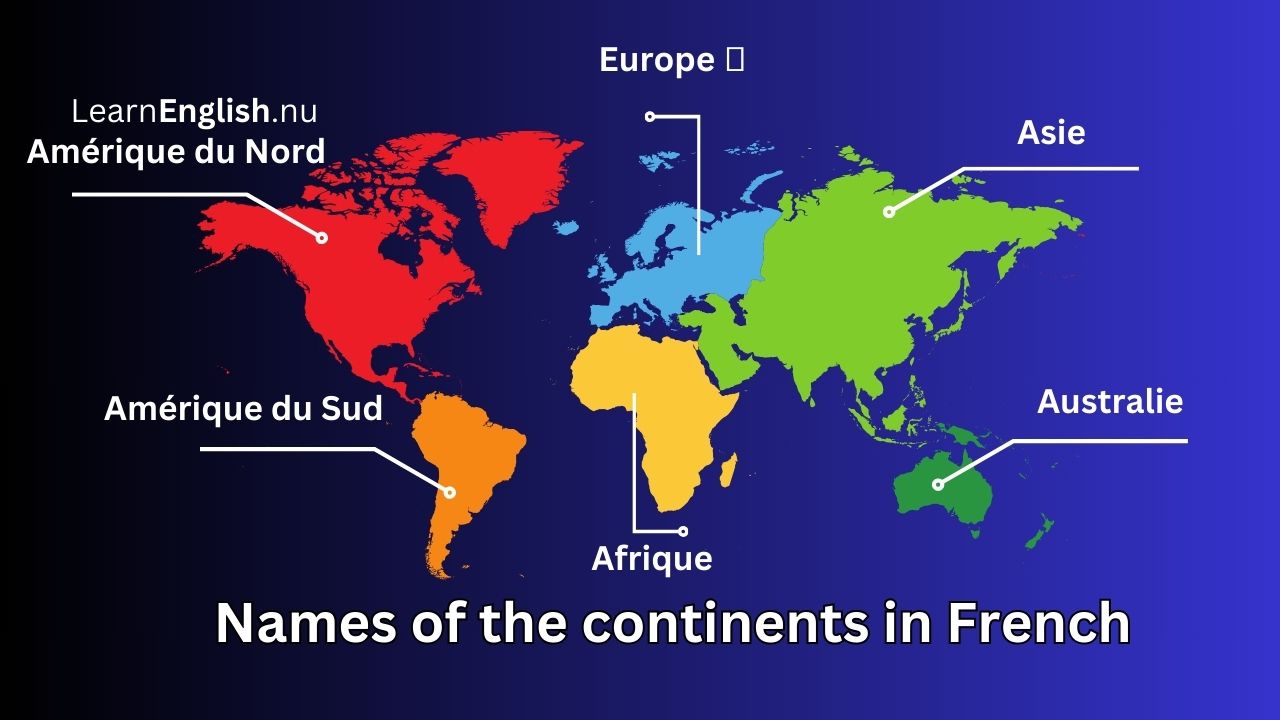 Continents in French