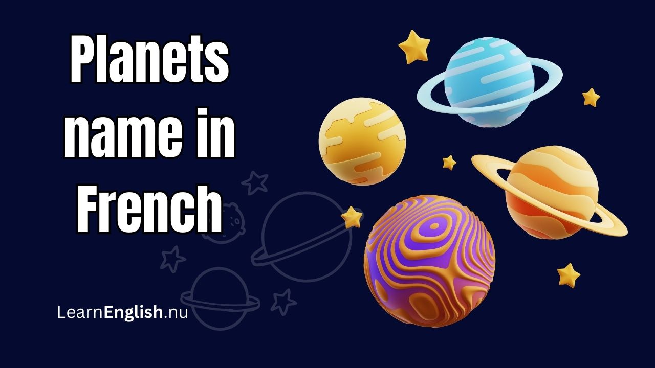 The solar system in French