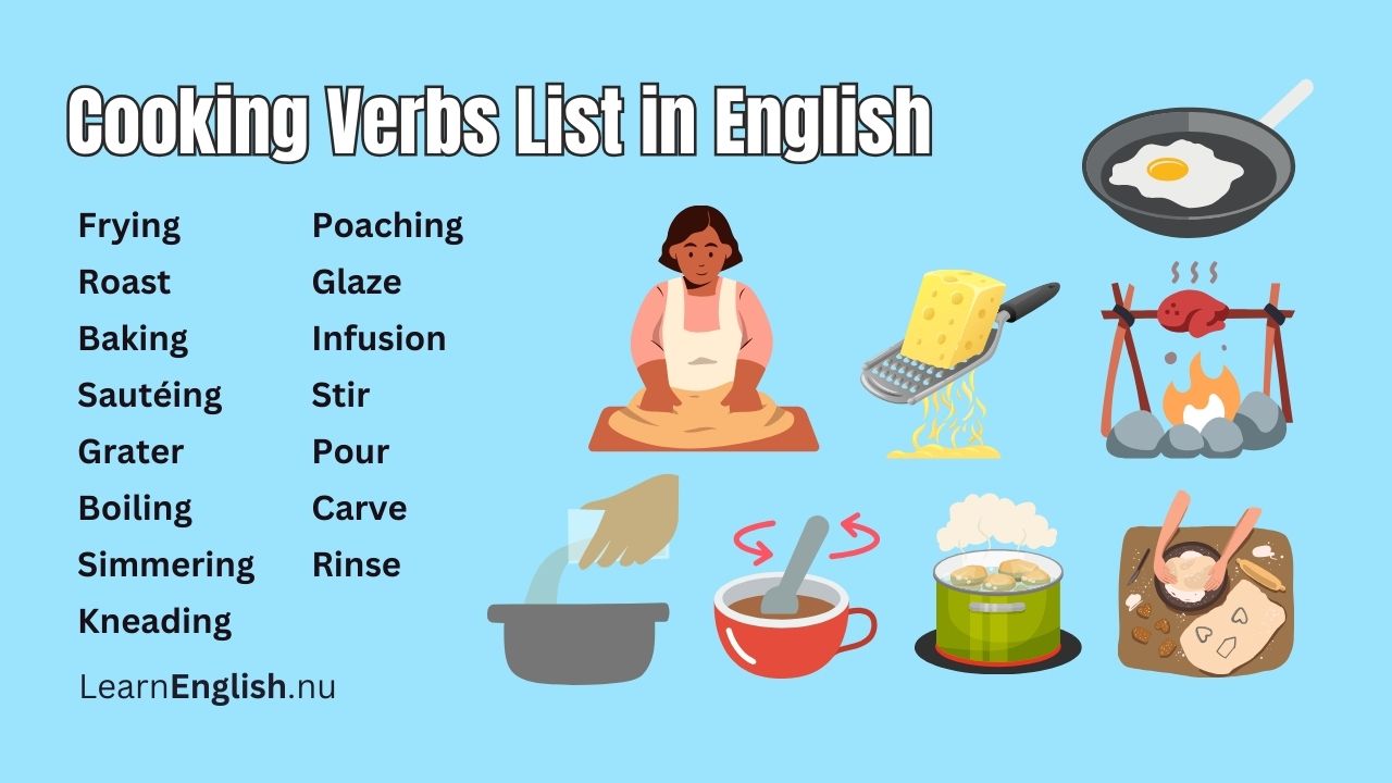 18 Cooking Verbs List in English with Picture + Pronunciation