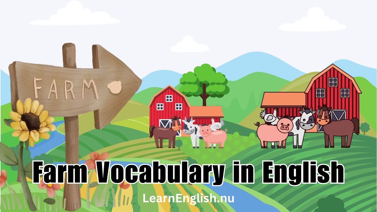 37 Farm Vocabulary Word List with Picture + Pronunciation