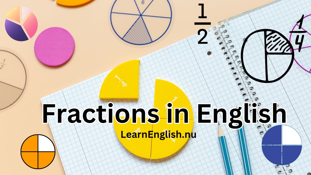 Fraction vocabulary words in english learn english