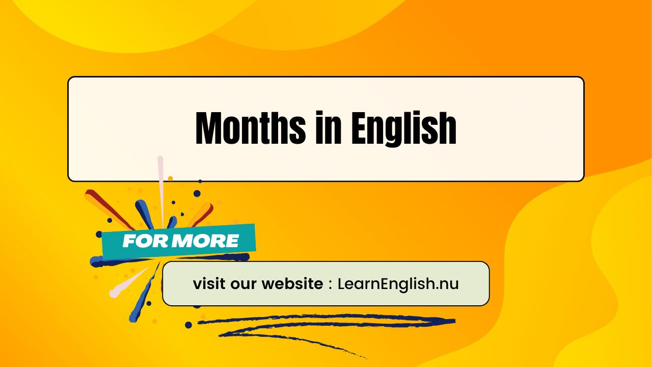 Months in English grammar