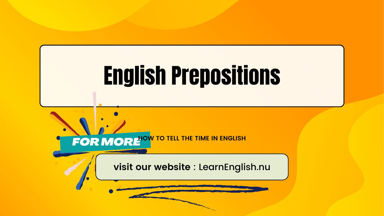 Prepositions in English