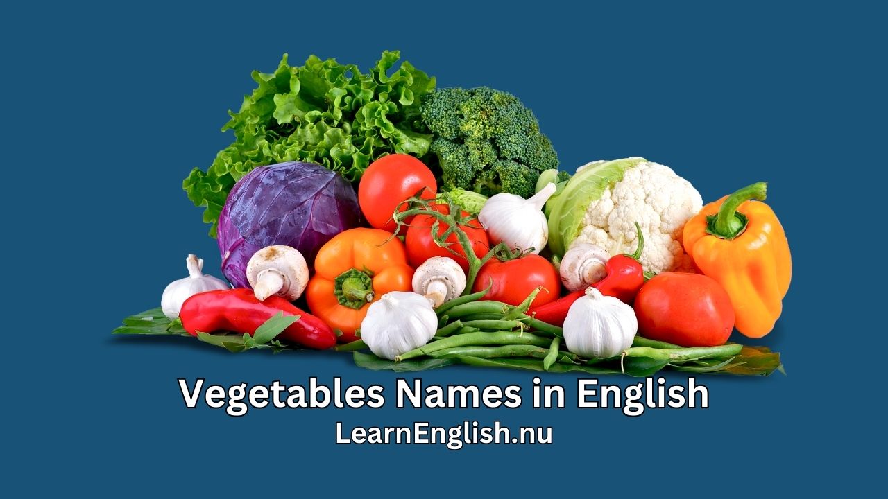 Vegetables pictures in English