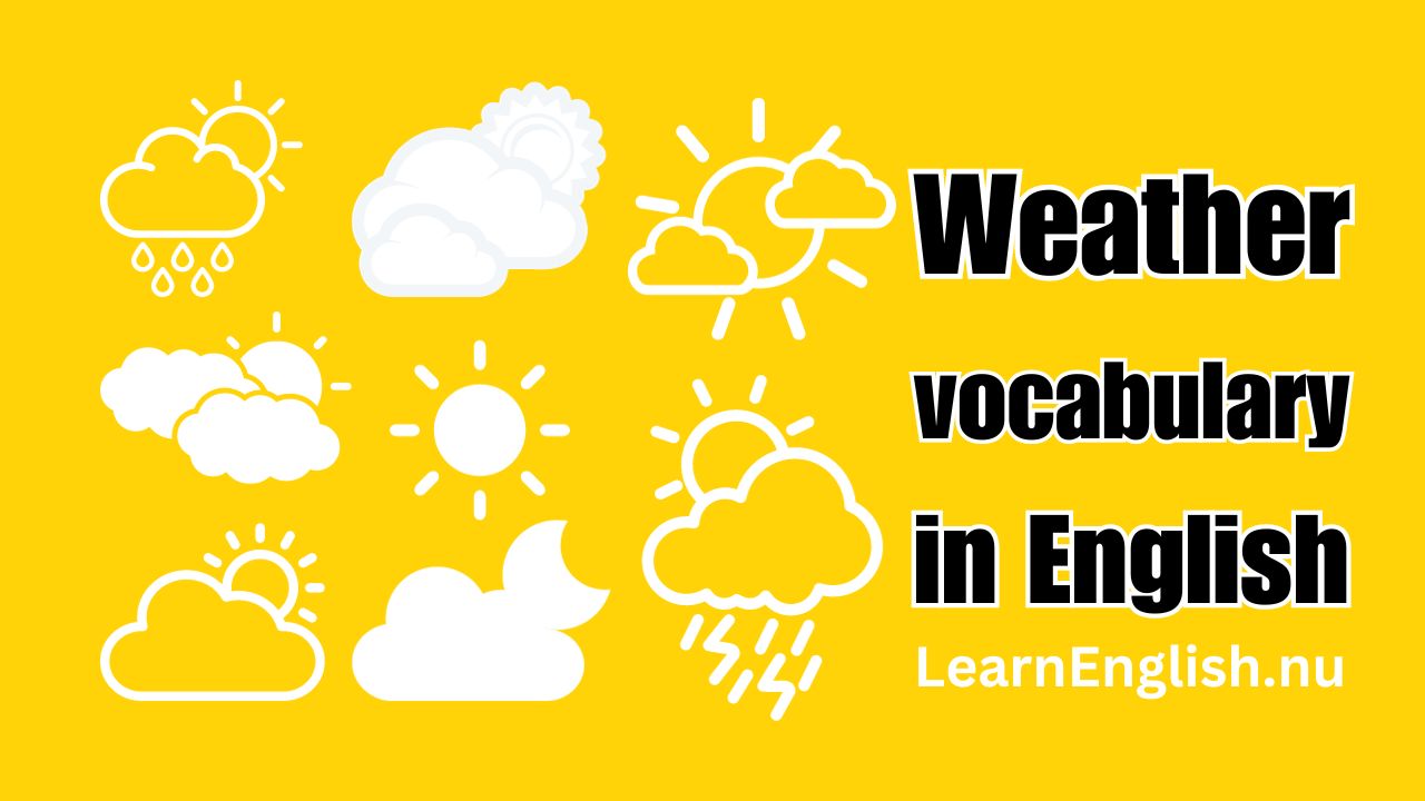 Weather vocabulary in English with Picture and Sound