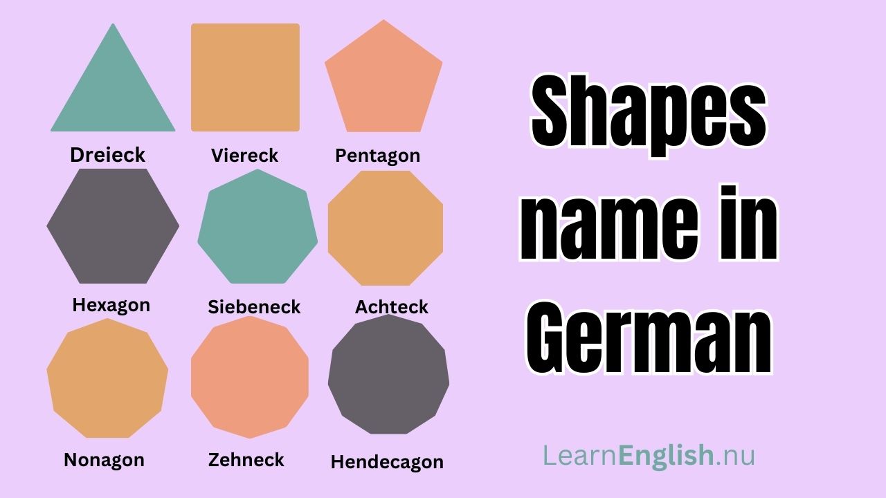 Geometric Shapes in German: shapes in German language