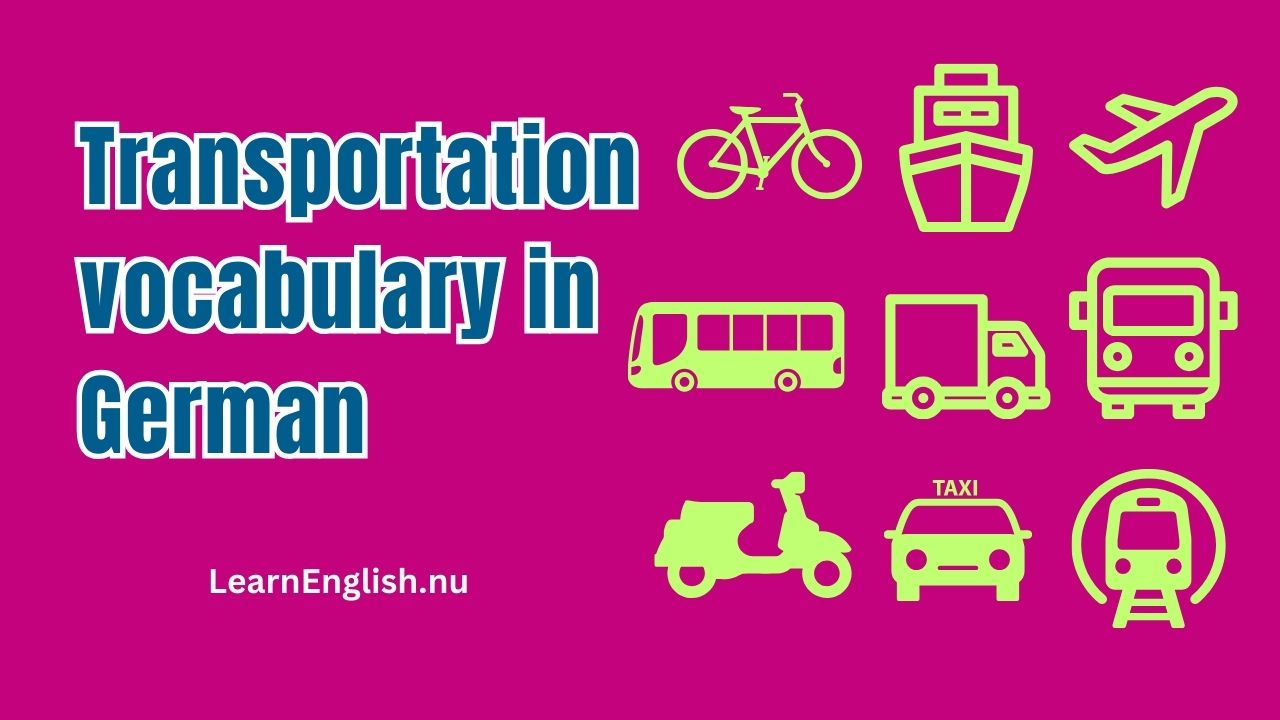Transportation words in German