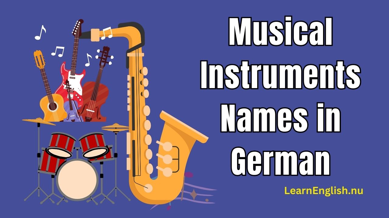Musical instruments in German with pictures