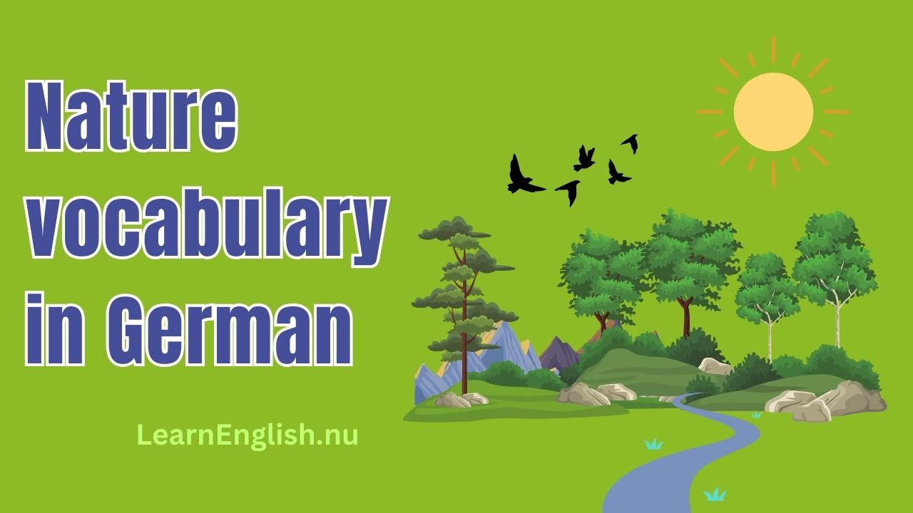 German Lessons: Nature Vocabulary Word List & Pronunciation