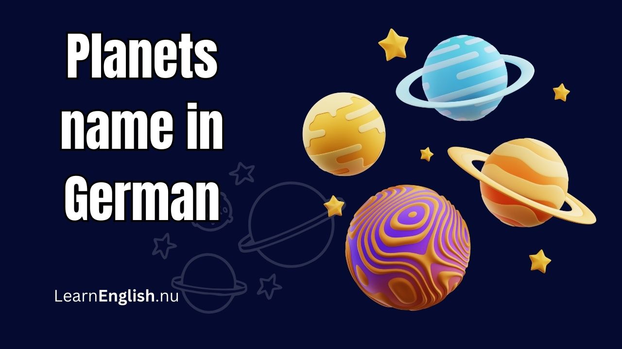 Solar system planet names in German