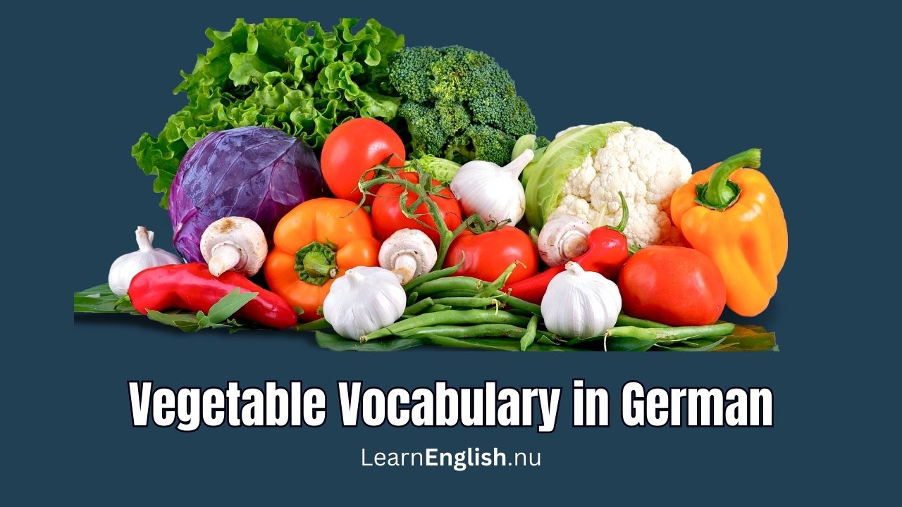 Vegetables name in German with pictures