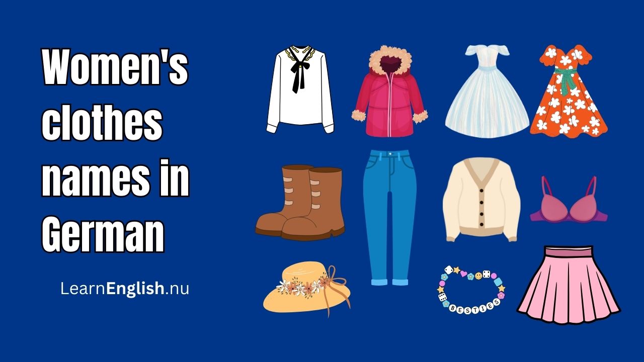 Women's clothing in German words