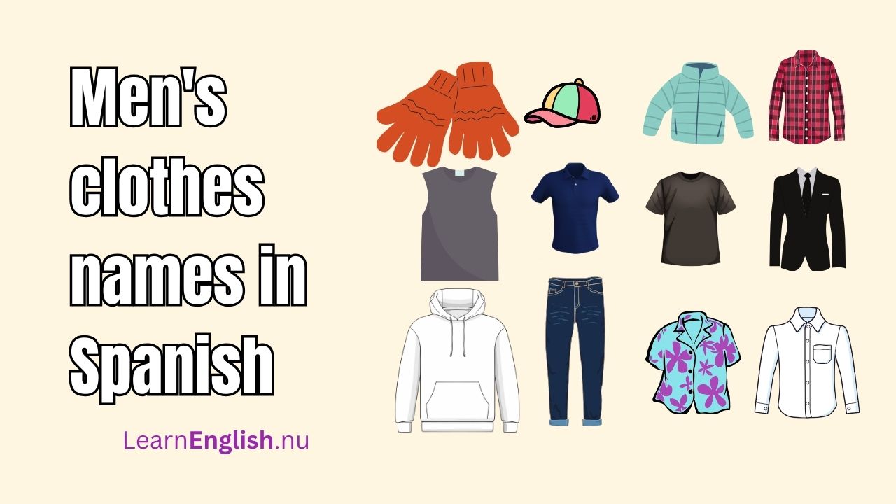 men's clothes in spanish