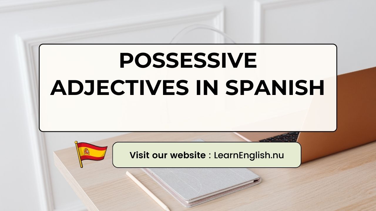 Possessive adjectives in Spanish
