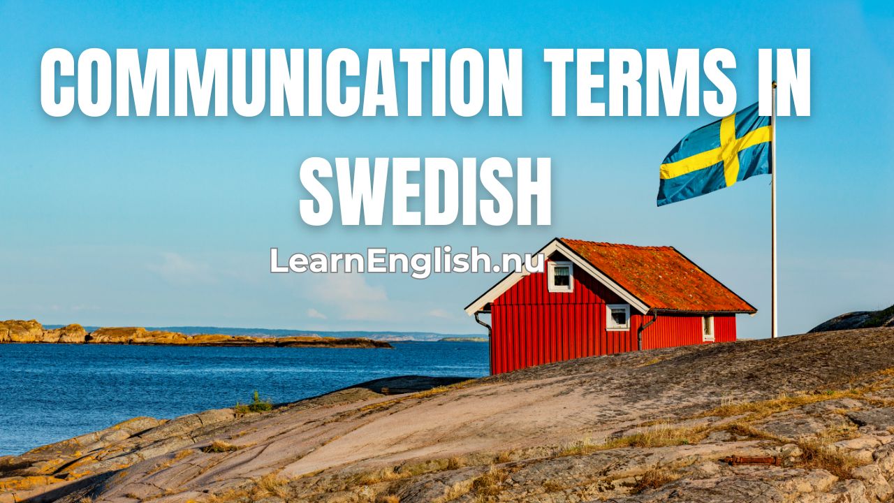Communication vocabulary words in Swedish - Learn Swedish