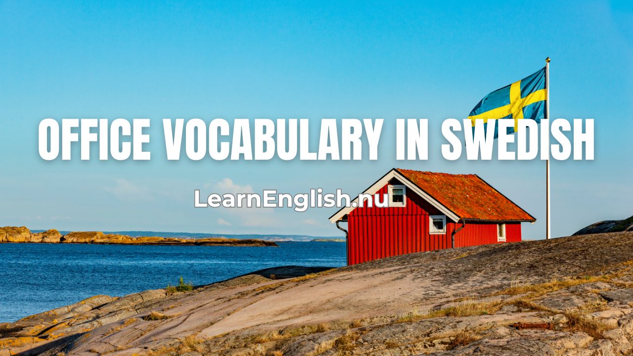 Office supplies - Office equipment words vocabulary in Swedish - learn ...